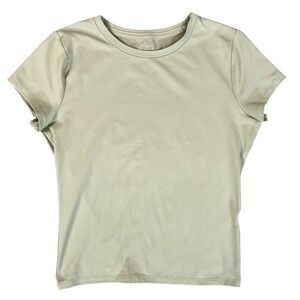 Hollister Womens Green Crew Neck Short Sleeve Basic T Shirt Size M stretch Y2K